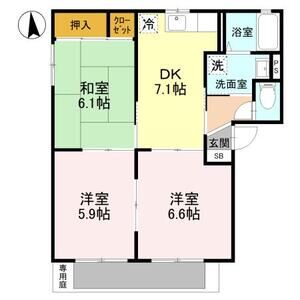 3DK 間取り図