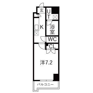 1K 間取り図