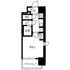 1K 間取り図