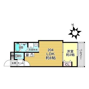 1LDK 間取り図