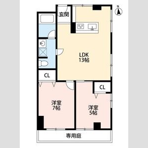 2LDK 間取り図