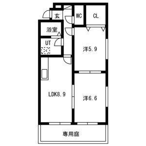 2DK 間取り図