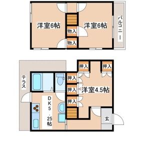 3DK 間取り図