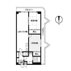 2LDK 間取り図