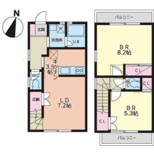 2LDK 間取り図