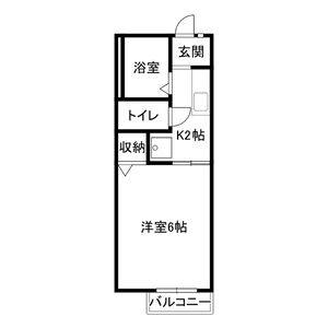 1K 間取り図