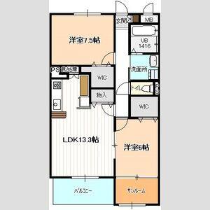2LDK 間取り図