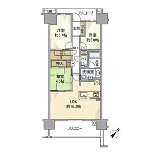3LDK 間取り図