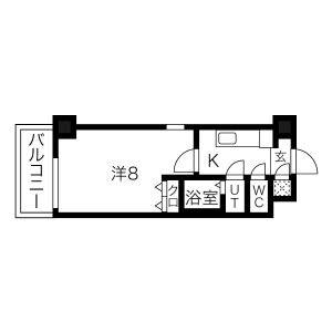 1K 間取り図