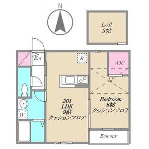 1LDK 間取り図