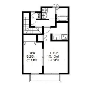 1LDK 間取り図