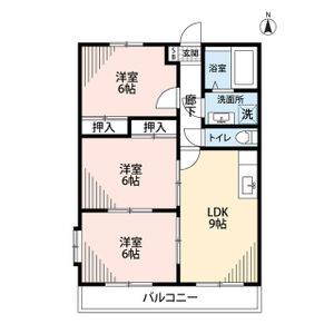 3DK 間取り図