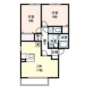 2LDK 間取り図