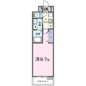 1K 間取り図