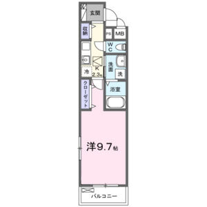 1K 間取り図