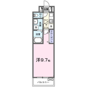 1K 間取り図