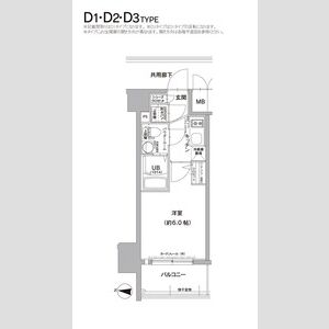 1K 間取り図