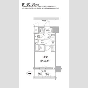 1K 間取り図