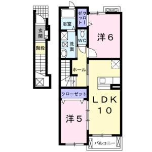 2LDK 間取り図