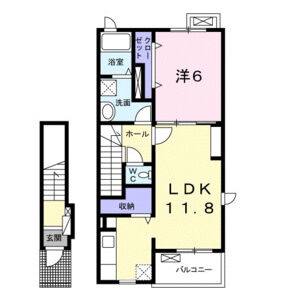 1LDK 間取り図