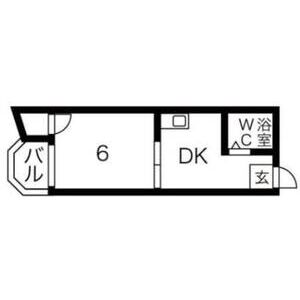 1DK 間取り図