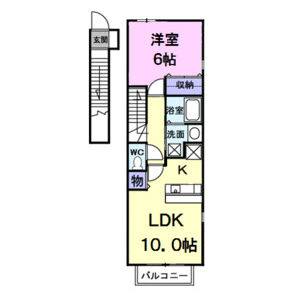 1LDK 間取り図
