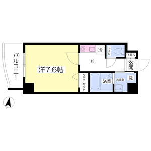 1K 間取り図