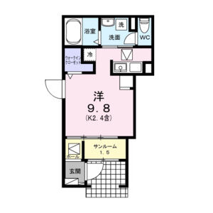 ワンルーム 間取り図