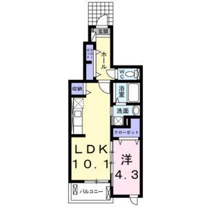 1LDK 間取り図