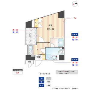 1K 間取り図