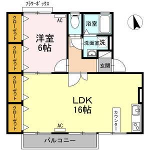 1LDK 間取り図