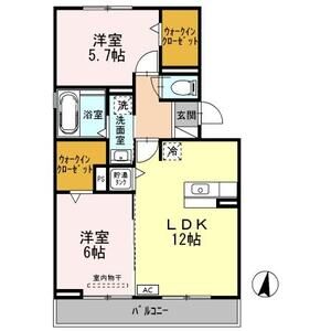 2LDK 間取り図