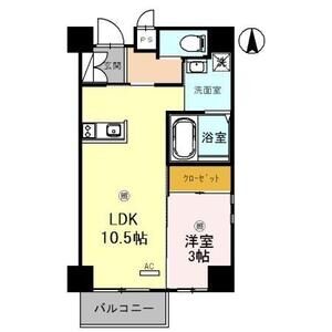 1LDK 間取り図