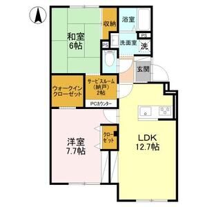 2LDK 間取り図