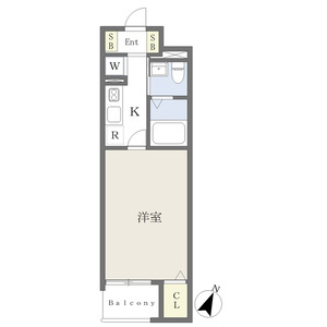 1K 間取り図