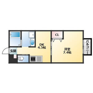 1DK 間取り図