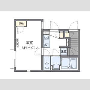 1K 間取り図