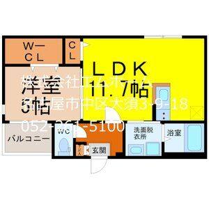 1LDK 間取り図