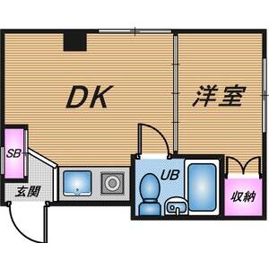 1DK 間取り図