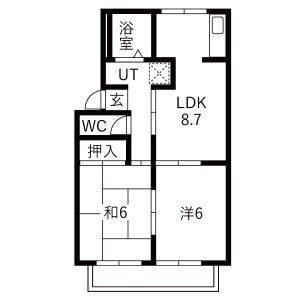 2LDK 間取り図
