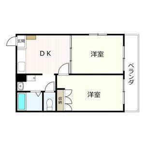 2DK 間取り図
