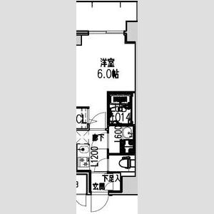 1K 間取り図