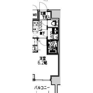 1K 間取り図