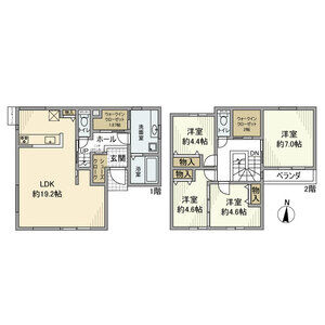 4LDK 間取り図