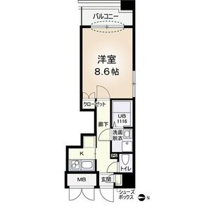 1K 間取り図