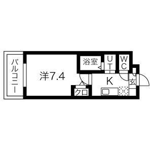 1K 間取り図