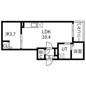 1LDK 間取り図