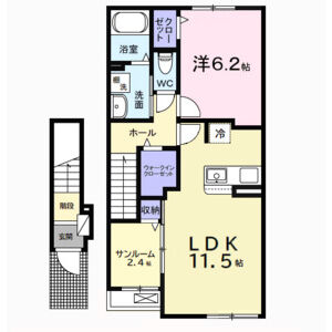 1LDK 間取り図