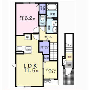 1LDK 間取り図