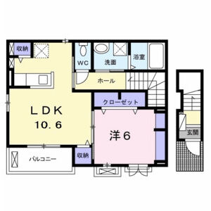 1LDK 間取り図